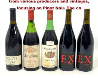 Lot 2016 5 bottles of California red wine from various producers and vintages, focusing on Pinot Noir. The co