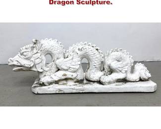 Lot 1597 Large Cast Stone Asian Style Dragon Sculpture. 