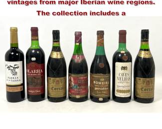 Lot 2017 7pcs red wines featuring various vintages from major Iberian wine regions. The collection includes a