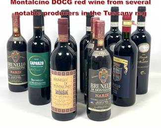 Lot 2039 11 bottles of Brunello di Montalcino DOCG red wine from several notable producers in the Tuscany reg