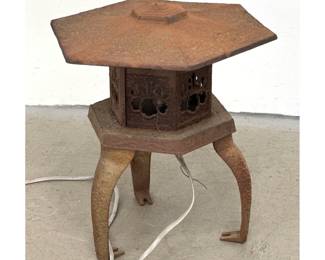 Lot 1627 Japanese cast Iron Garden Lantern 
