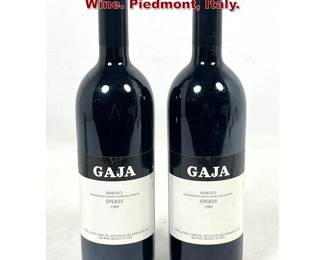 Lot 1945 2pc 1989 Gaja Barolo Sperss Red Wine. Piedmont, Italy.
