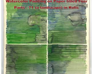 Lot 1549 John Jagel 1971 Abstract Watercolor Painting on Paper titled Four Parts  71 a landscape in Kulic