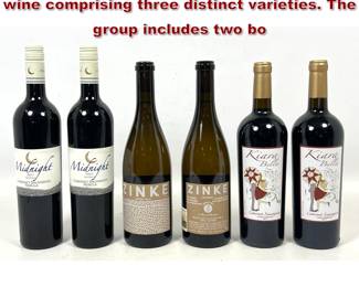Lot 2022 6pcs 750ml bottles of California wine comprising three distinct varieties. The group includes two bo