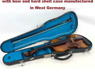 Lot 1901 C. Meisel fractional violin outfit with bow and hard shell case manufactured in West Germany
