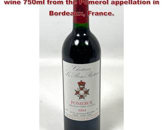 Lot 1986 1994 Chateau Le Bon Pasteur red wine 750ml from the Pomerol appellation in Bordeaux, France. 