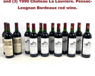 Lot 1964 13pc  10 1989 Chateau Olivier and 3 1990 Chateau La Louviere. PessacLeognan Bordeaux red wine.