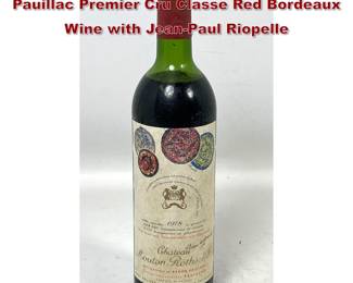 Lot 1959 1978 Chateau Mouton Rothschild Pauillac Premier Cru Classe Red Bordeaux Wine with JeanPaul Riopelle