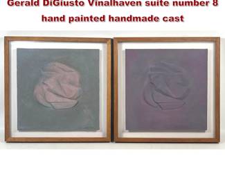 Lot 1569 2pcs For the piece on the left Gerald DiGiusto Vinalhaven suite number 8 hand painted handmade cast