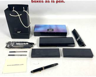 Lot 1928 Mont Blanc Lot. pen refills, empty boxes as is pen.