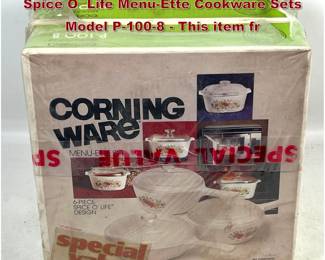 Lot 1648 3 Factory Sealed 6pc Corning Ware Spice O Life MenuEtte Cookware Sets Model P1008  This item fr
