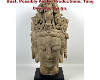 Lot 1847 Plaster Large Guan Yin Bodhisattva Bust. Possibly Austin Productions. Tang Dynasty design.