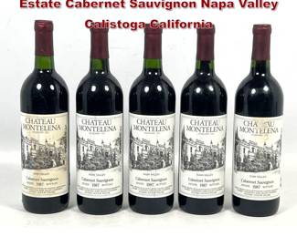 Lot 1942 5 Bottles 1987 Chateau Montelena Estate Cabernet Sauvignon Napa Valley Calistoga California