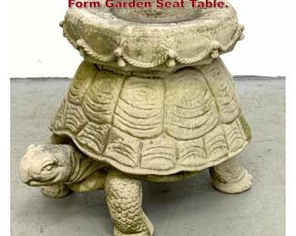 Lot 1625 Decorative Resin Composite Turtle Form Garden Seat Table. 