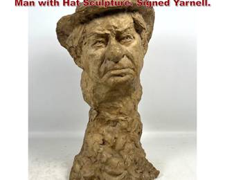 Lot 1548 Albert Yarnall Plaster Modernist Man with Hat Sculpture. Signed Yarnell. 