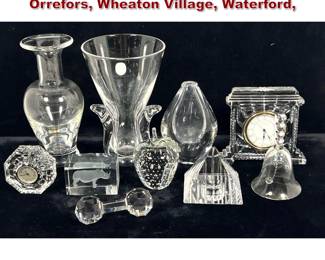 Lot 1900 Large lot Crystal Objects. Steuben, Orrefors, Wheaton Village, Waterford, 