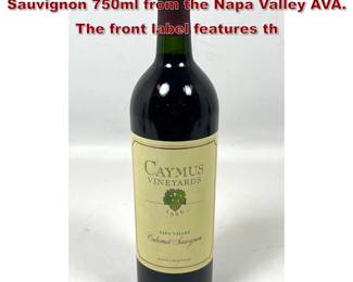 Lot 1988 1990 Caymus Vineyards Cabernet Sauvignon 750ml from the Napa Valley AVA. The front label features th