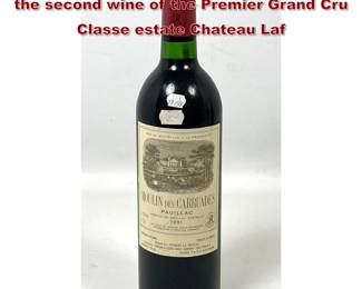 Lot 1978 1981 Moulin des Carruades, 750ml, the second wine of the Premier Grand Cru Classe estate Chateau Laf