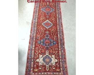 Lot 1668 3 3 X 10 8 Handmade Heriz Style Carpet Rug Runner. 
