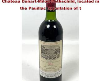 Lot 1972 1976 vintage red wine from Chateau DuhartMilonRothschild, located in the Pauillac appellation of t