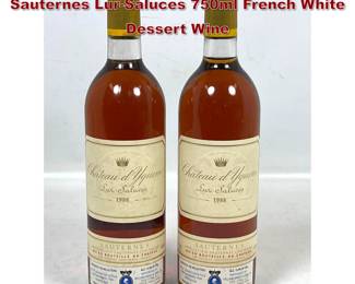 Lot 1943 2pc 1988 Chateau d Yquem Sauternes LurSaluces 750ml French White Dessert Wine
