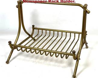 Lot 1693 Vintage Brass Magazine Newspaper Rack Holder. 