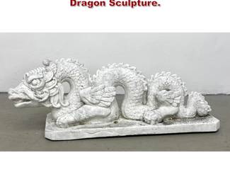 Lot 1602 Large Cast Stone Asian Style Dragon Sculpture. 