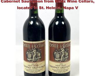 Lot 1968 2pc 750 ml bottles of 1990 Cabernet Sauvignon from Heitz Wine Cellars, located in St. Helena, Napa V