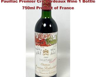 Lot 1956 1989 Chateau Mouton Rothschild Pauillac Premier Cru Bordeaux Wine 1 Bottle 750ml Product of France