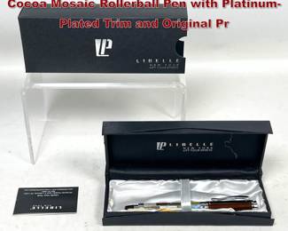 Lot 1924 Libelle New York Nature Series Cocoa Mosaic Rollerball Pen with PlatinumPlated Trim and Original Pr