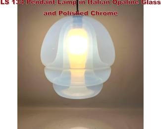 Lot 1478 Carlo Nason for Mazzega Medusa LS 134 Pendant Lamp in Italian Opaline Glass and Polished Chrome