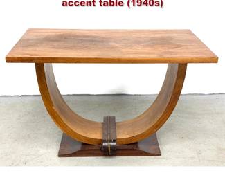 Lot 1404 French art deco Burl wood Console accent table 1940s