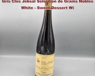 Lot 2013 1999 ZindHumbrecht Tokay Pinot Gris Clos Jebsal Selection de Grains Nobles White  SweetDessert Wi