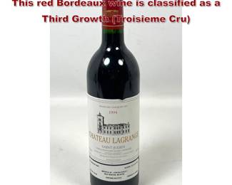 Lot 1970 1994 Chateau Lagrange. 750ml This red Bordeaux wine is classified as a Third Growth Troisieme Cru 