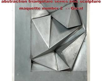 Lot 1553 Gerald DiGiusto geometric abstraction triangolare series zinc sculpture maquette number 2   Geral