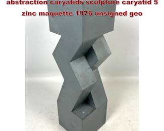 Lot 1557 Gerald DiGiusto geometric abstraction caryatids sculpture caryatid 5 zinc maquette 1976 unsigned geo