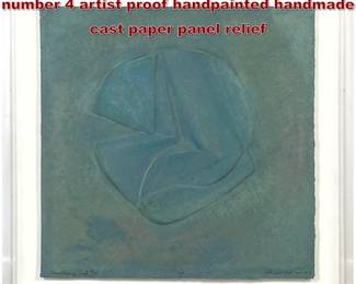 Lot 1568 Gerald DiGiusto Vinalhaven suite number 4 artist proof handpainted handmade cast paper panel relief 