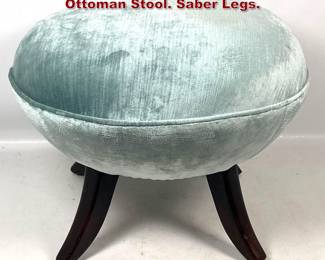 Lot 1415 Italian Modern Gio Ponti Style Pouf Ottoman Stool. Saber Legs. 