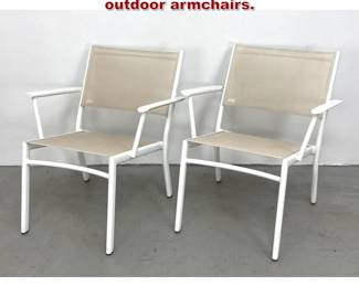 Lot 1589 Pair of Fermob Dune contemporary outdoor armchairs. 