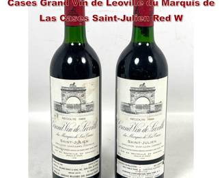 Lot 1950 2pc 1989 Chateau Leoville Las Cases Grand Vin de Leoville du Marquis de Las Cases SaintJulien Red W