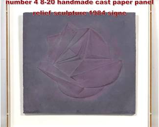 Lot 1567 Gerald DiGiusto Vinalhaven suite number 4 820 handmade cast paper panel relief sculpture 1984 signe