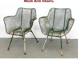 Lot 1593 Pair of Sculptura Russell Woodard Mesh Arm Chairs. 