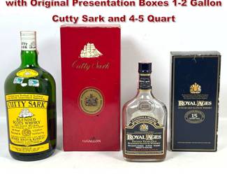 Lot 2041 2 Vintage Blended Scotch Whisky with Original Presentation Boxes 12 Gallon Cutty Sark and 45 Quart