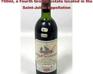 Lot 1977 1980 Chateau Beychevelle wine 750ml, a Fourth Growth estate located in the SaintJulien appellation 