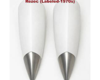Lot 1459 Pair post modern sconces by Ron Rezec Labeled1970s