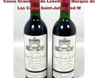Lot 1948 2pc 1989 Chateau Leoville Las Cases Grand Vin de Leoville du Marquis de Las Cases SaintJulien Red W