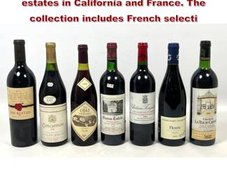 Lot 2002 7pcs red wines from various estates in California and France. The collection includes French selecti