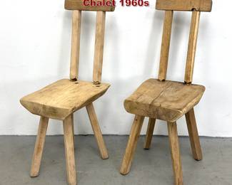 Lot 1402 Pair brutalist chairs by Mobil Chalet 1960s