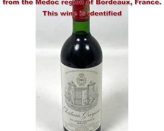 Lot 1974 1981 Chateau Greysac, a red wine from the Medoc region of Bordeaux, France. This wine is identified 
