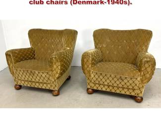 Lot 1502 Pair Danish cabinet maker s mohair club chairs Denmark1940s. 